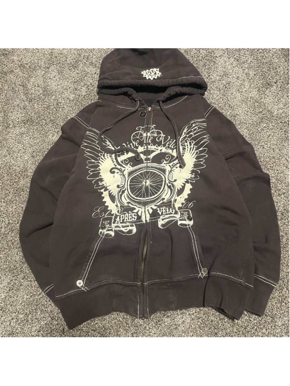 APRES VELO Y2K, Skate, Vintage Zip Up Grail JNCO,SOUTHPOLE style